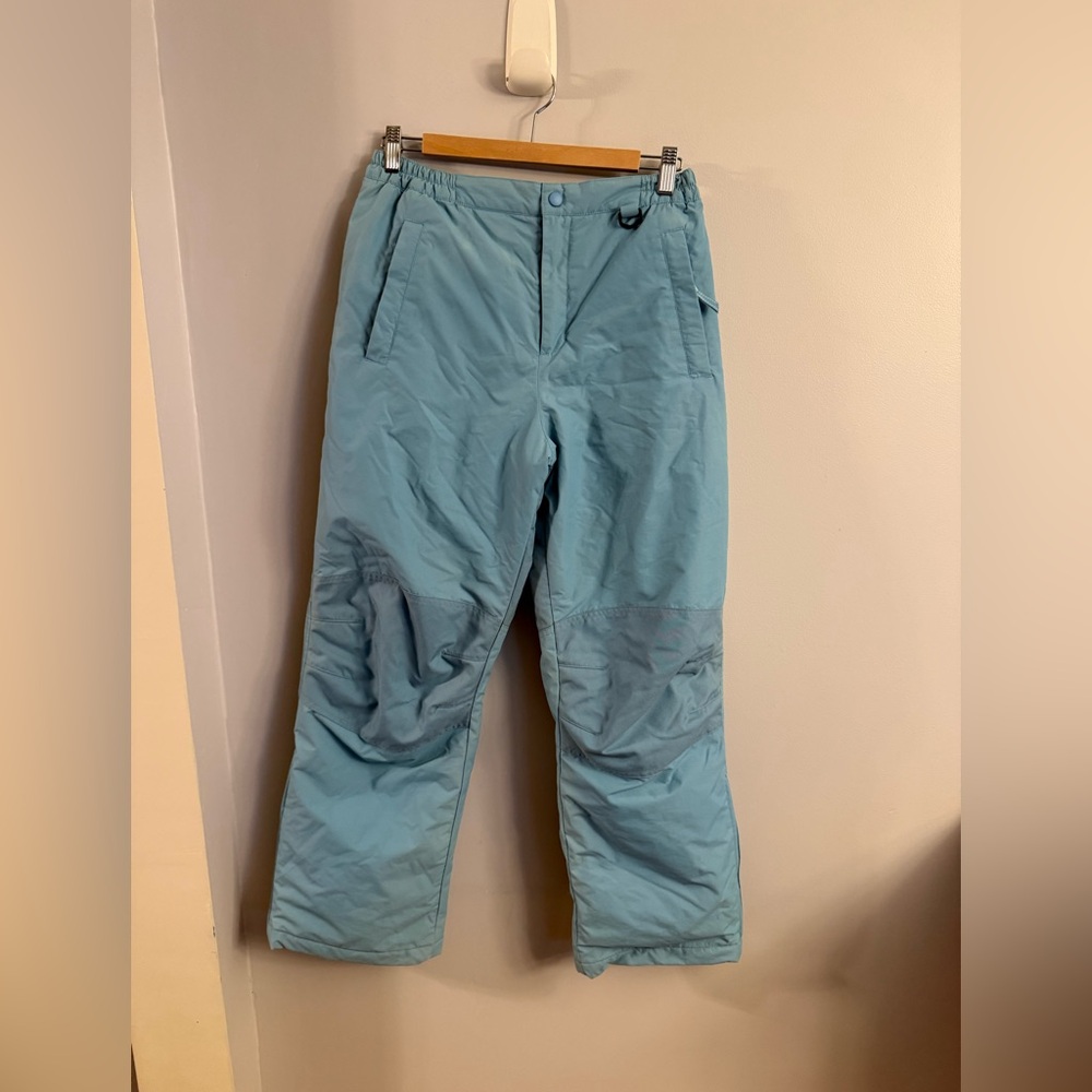 Lands' End Girls Size 16 Insulated Snow Pants Blue Ski Snowboard Winter
